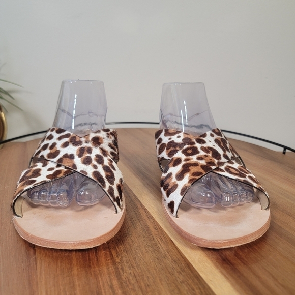 Trask Sandi Leopard Print Calf Hair Leather Size 8 - Picture 6 of 17